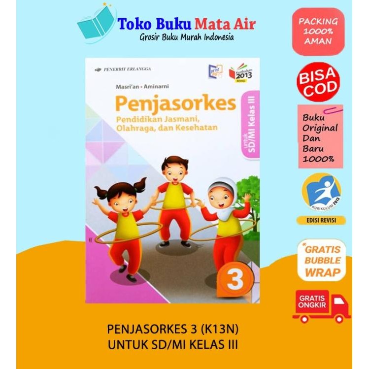 

BEST SELLER PENJASORKES 3 SD/MI Kelas III (K13N) ERLANGGA