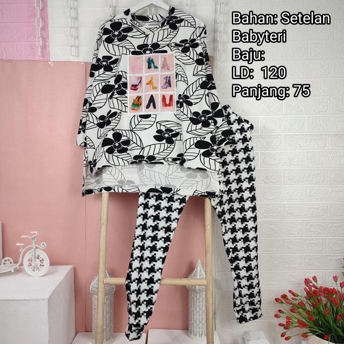 

Sale! Atasan jumper motif FASHION HEELS