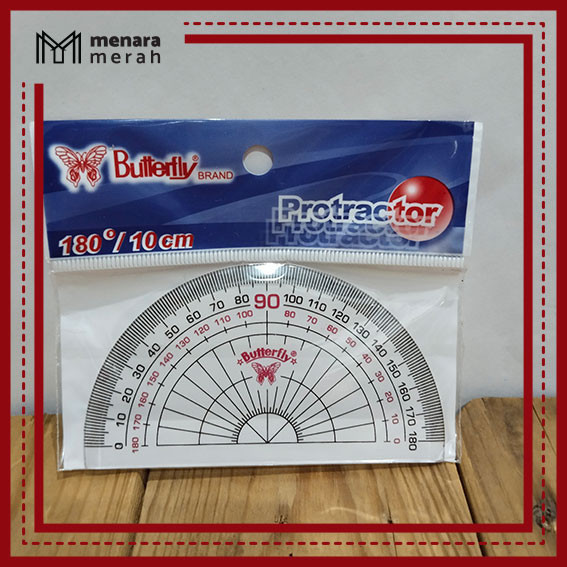 

Busur 180 derajat plastik - Butterfly