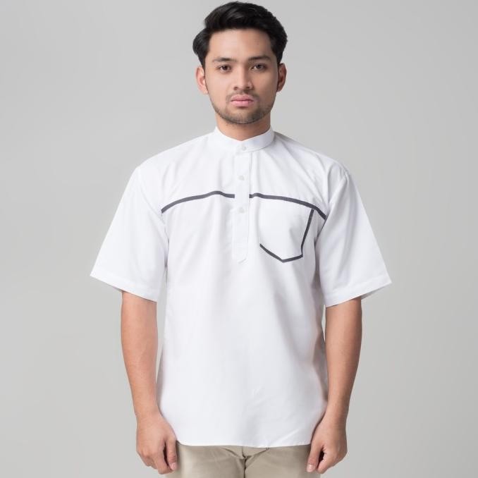 Sale Benhill Kemeja Pria Koko Qurta Lengan Pendek Putih 29955-3211H