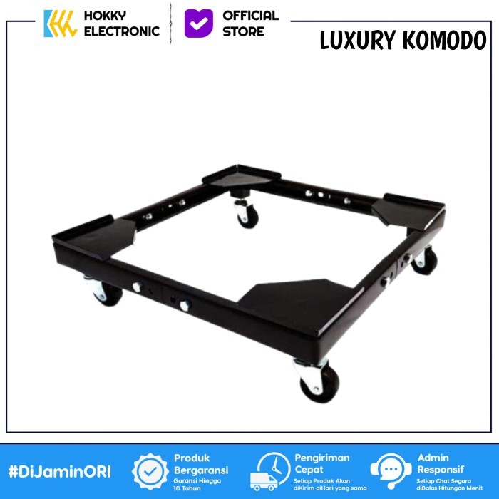 Terbaru RODA KULKAS/DUDUKAN KULKAS LUXURY KOMODO FULL BESI termurah