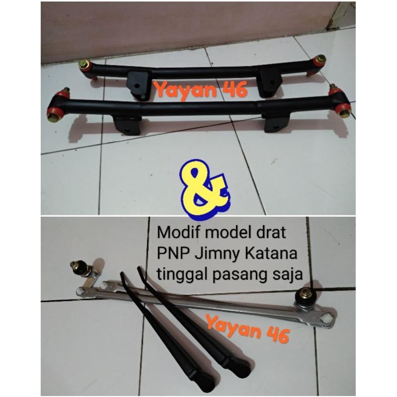 Adaptor Shockbreaker Support Shock Dan Wiper Link + Wiper Arm 1 Paket Pnp Jimny Katana
