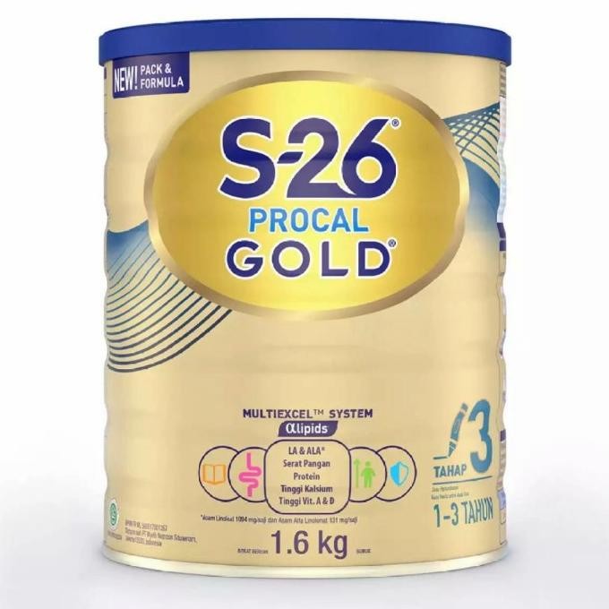 

SUSU S26 PROCAL GOLD TAHAP 3 1600G 1,6 KG RASA VANILLA