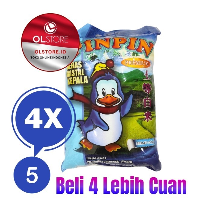 

Beras Premium Pinpin 5kg x4