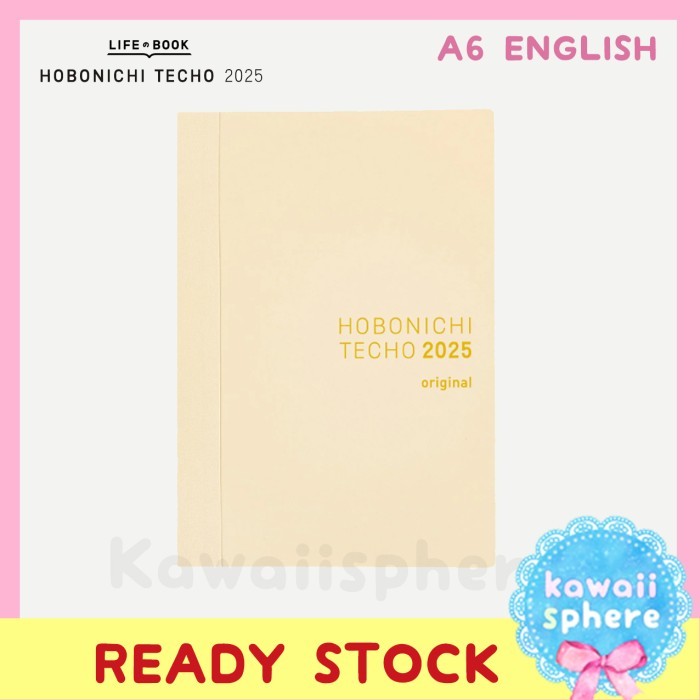 

Hobonichi Techo 2025 A6 English Original Book (January Start) Hobonichi 2025 Ready Stock Handcarry