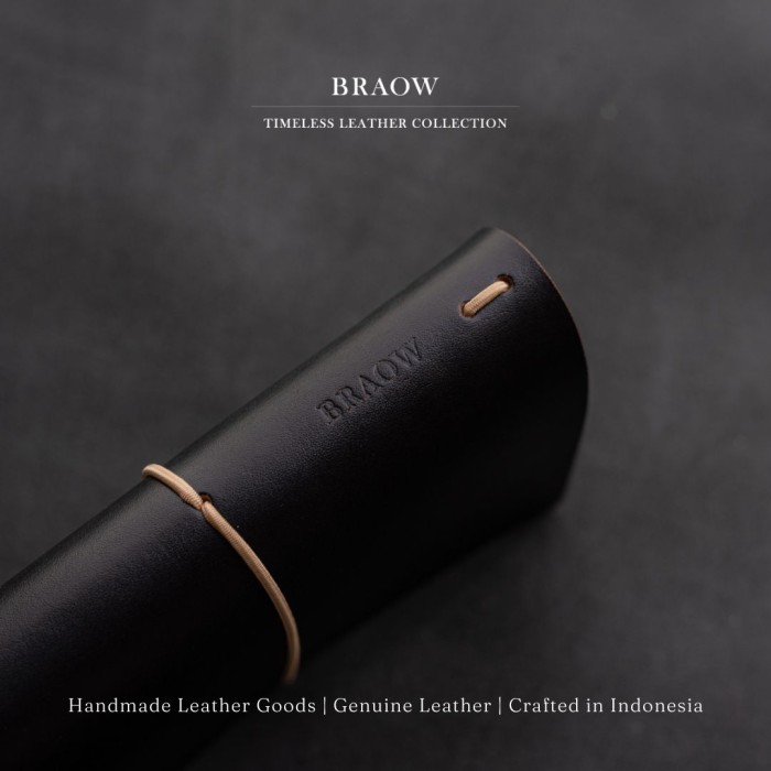 

Braow Goods Notebook Cover A5 / Sampul Buku Kulit Hitam/ Notebook / Buku Catatan