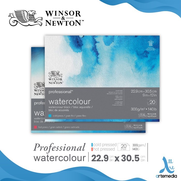 

Kertas Cat Air Winsor & Newton Professional 23x31cm Watercolor Block