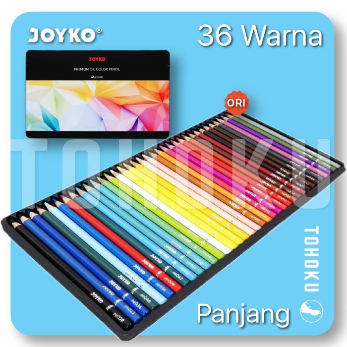 

(Pack Aman) Joyko - High Grade Oil Color Pencils (Pensil Warna Oil)