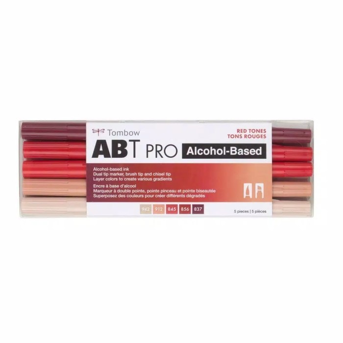 

TOMBOW ABT PRO DUAL BRUSH SET 5 ALCOHOL BASE-ART MARKERS