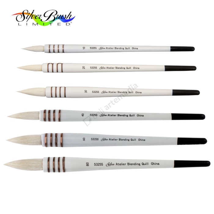 

Silver Brush/ Atelier 5325S Goat Hair Blending Quill China