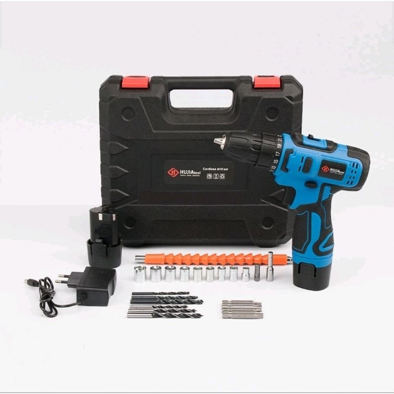 ORIGINAL JLD 36Vf Mesin bor baterai 10mm besi tembok beton kayu impact bor cordless