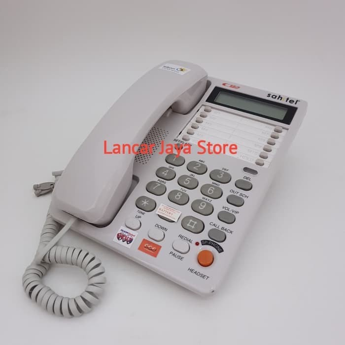Telepon Kabel Meja Kantor/Rumah Sahitel S75 Telepon Sahitel S-75 Putih - Putih