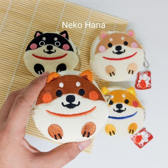 Ready Chirimen Shiba Inu Coin Wallet Dompet Kain Koin Khas Jepang Anjing