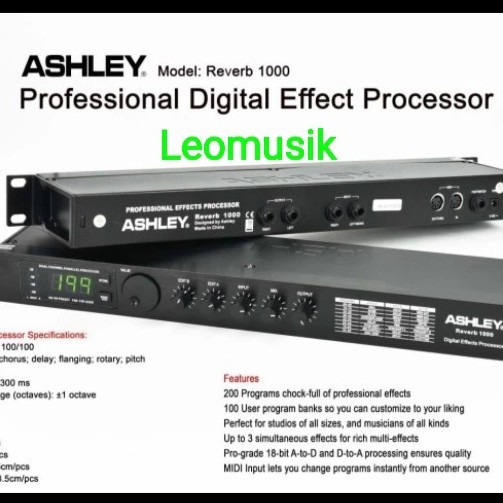Ashley Reverb 1000 Original Efek Vokal