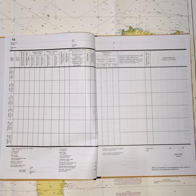 

Buku Harian Kapal Untuk Dek / Deck Log Book / Buku Jurnal Deck