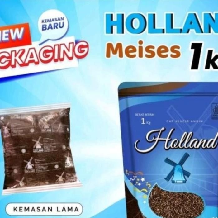 

Meses Holland Kincir Angin Chocolate Sprinkles 1Kg Pouch Pack Pabrik