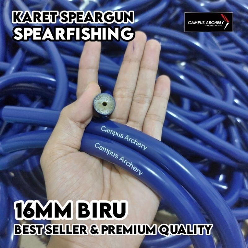 1 METER KARET SPEARGUN 16MM BIRU BUKAN PRIMELINE ROB ALLEN EPSEALON - SPEARFISHING RUBBER PREMIUM