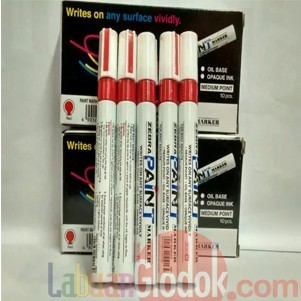 

Spidol Paint Marker Zebra merah- Medium Point Isi 10 Pcs merah