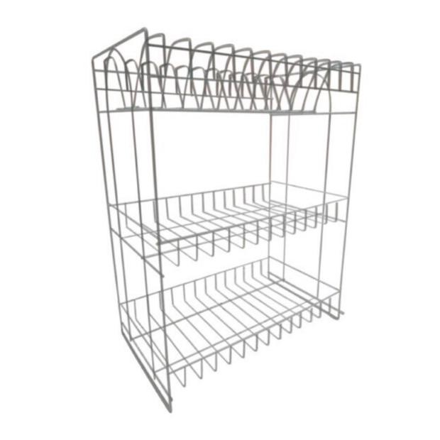 Rak piring kawat susun 3 / rak piring besi susun 3 ( jasmine)