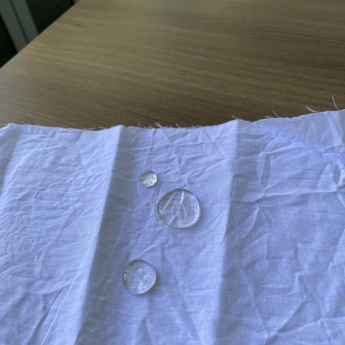 Ready Bahan kain katun mori putih water repellent proof apd masker meteran