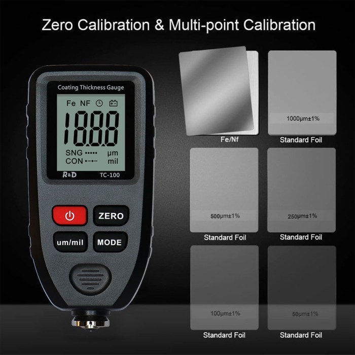 Banyak Dicari Paint Thickness Gauge Alat Ukur Ketebalan Cat Coating Digital - Tc100 Tc-100