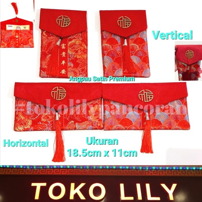 

Sale Angpau Satin Premium Fuk Dompet / Angpau Dompet Kain Satin Fu Imlek