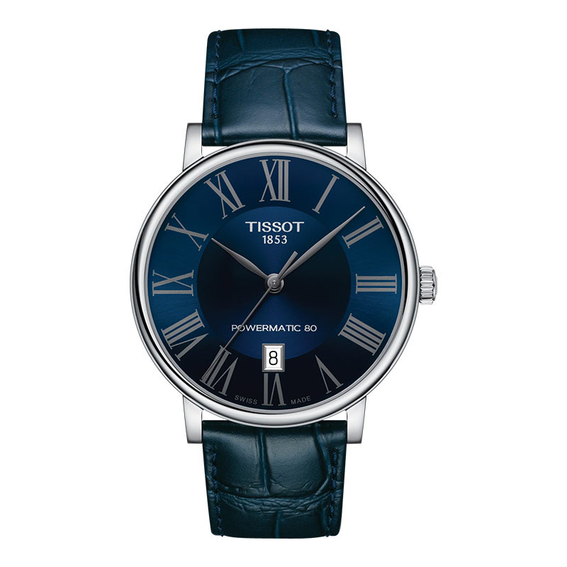 Jam Tangan Pria Tissot Carson Premium Powermatic 80 40mm T-Classic T122.407.16.043.00 Blue Dial Blue