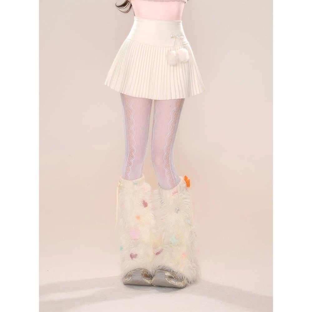 [Kue ceri]Rok Gaya Korea Rok Lipit Pelangsing Garis A Rok Pendek