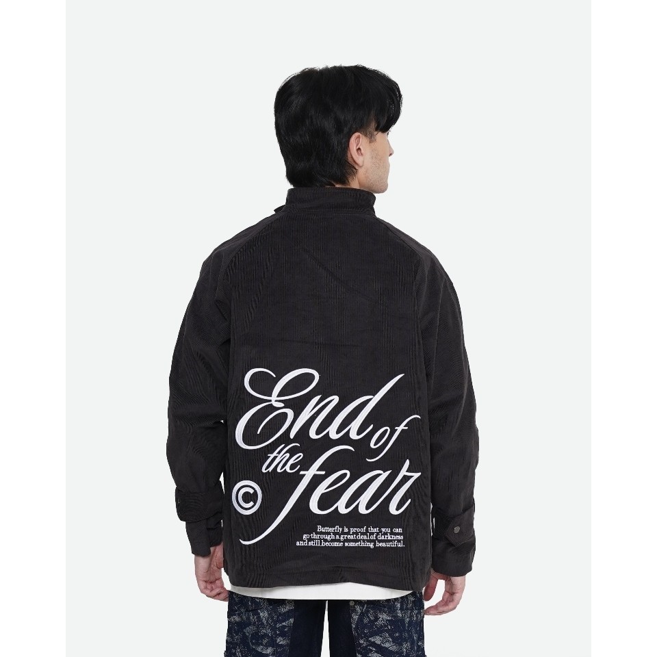 Erigo X Corduroy Jacket Raven  Burgundy