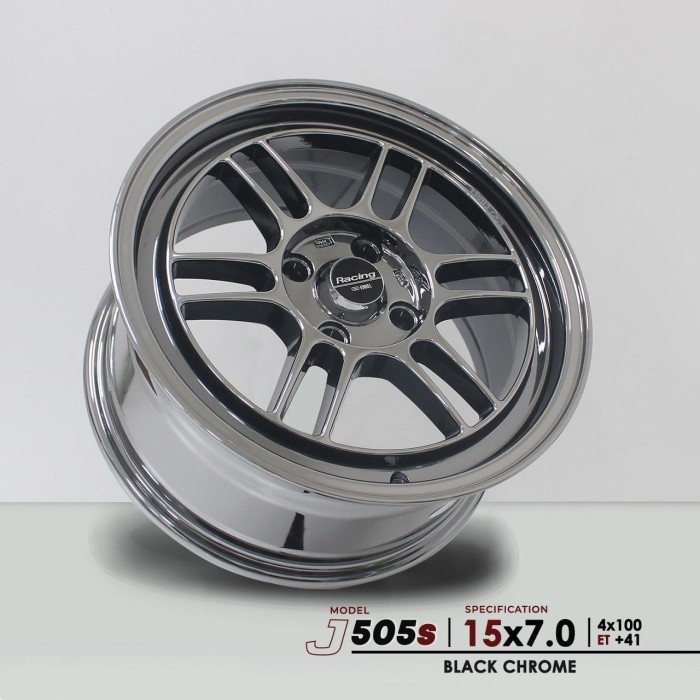 Velg RPF 1 Black Chrome R15 4x100 jazz brio agya ayla