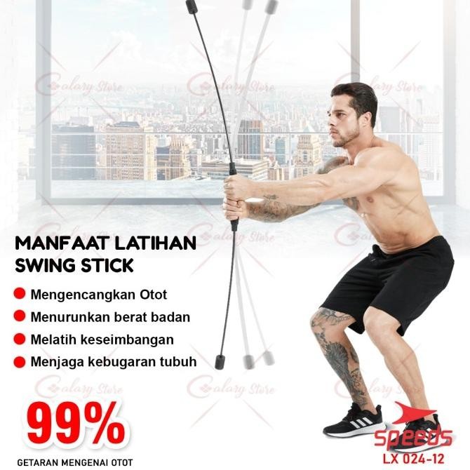 Terjangkau Flexi Bar Stick Tongkat Flexi Bar Swing Exercise Fitness Speeds 024-12