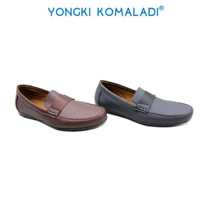 [ ORIGINAL ] YONGKI KOMALADI MOCCASIN OL-AD33101-22 MEN Coklat Hitam Shoes Pria Coklat Hitam Flat