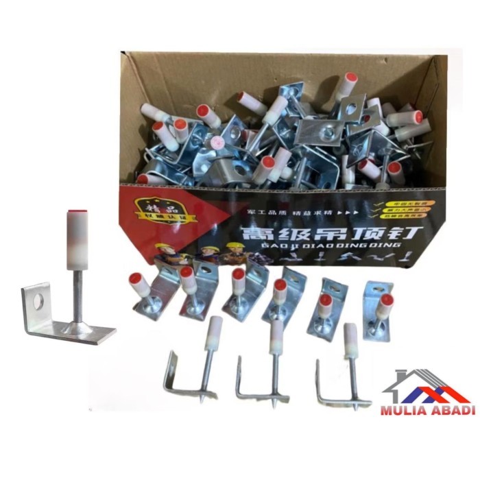 100 Pcs Paku Angle Clip Ramset Stampset T4000 Paku Boset Siku L 100 Pcs