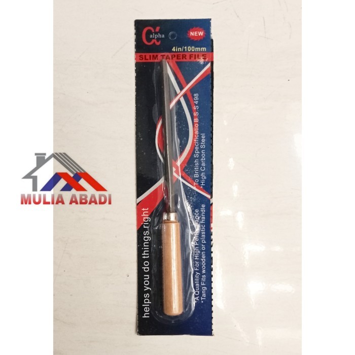 Kikir Gagang Kayu 4In Abus / Kikir Gergaji Gagang Kayu