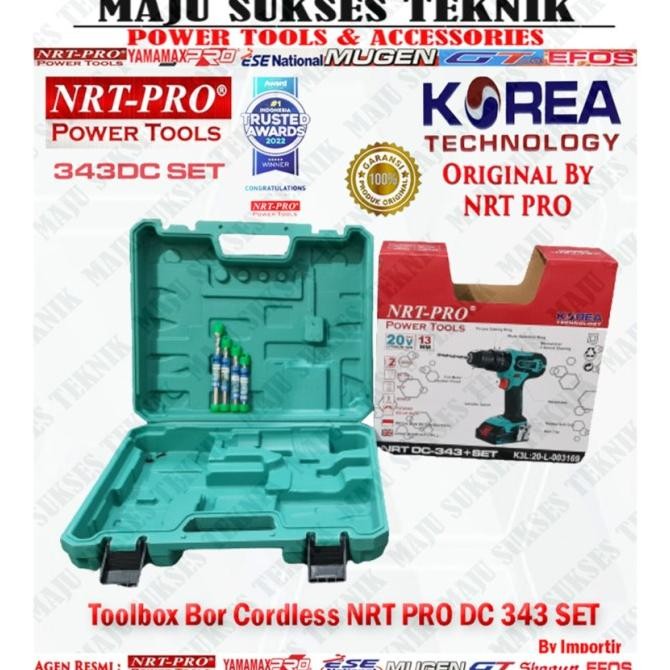 Toolbox Koper Bor Cordless NRT PRO DC 343 " Original By NRT PRO "