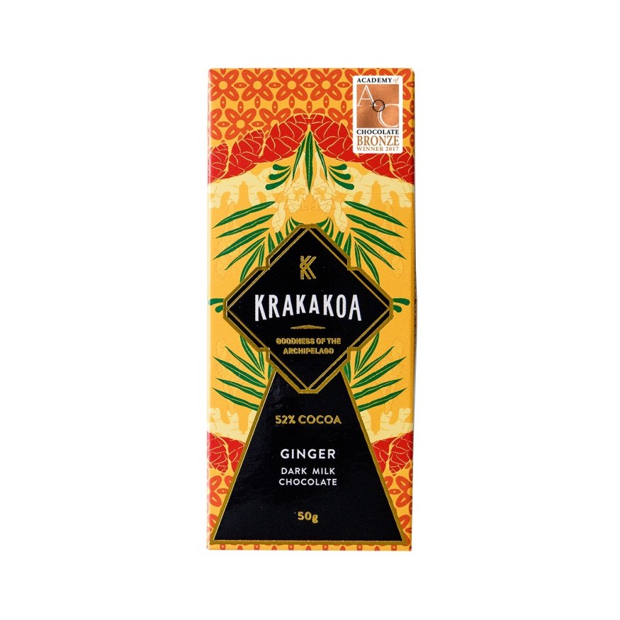 

Krakakoa - Flavoured Dark Milk Chocolate, Ginger PRODUK TERBATAS