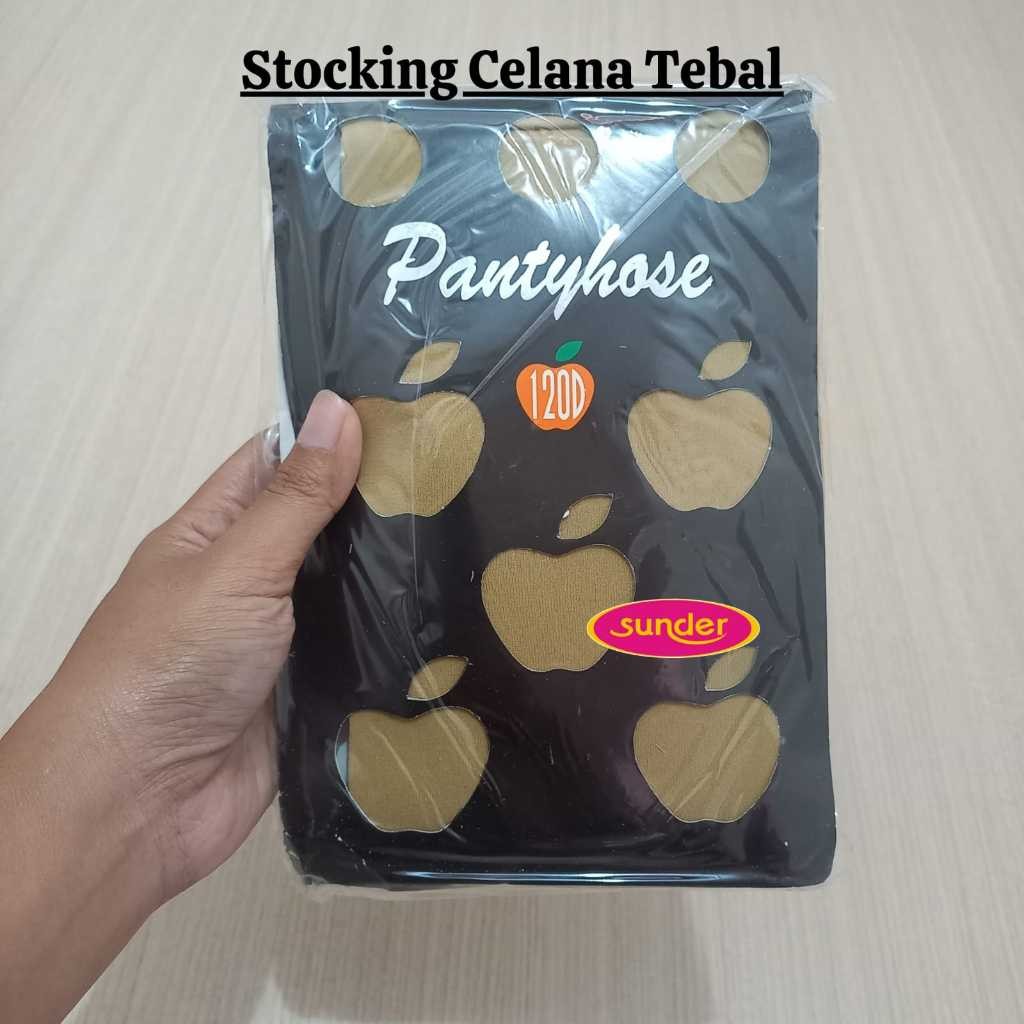 Awet Stoking Celana Tebal Wanita Panty Stoking Kerja Hitam Warna Kulit Krem Apple