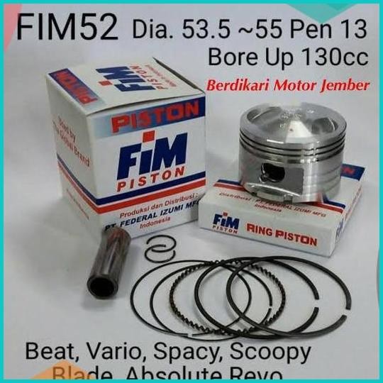 Piston FIM Honda Vario 110 Beat Scoopy Spacy Revo Absolute Pin13 FIM52