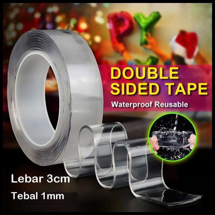 

Nano Double Tape Solatip Ajaib Dobel Tip 3Cm 5Cm Tebal 1Mm Panjang 1M