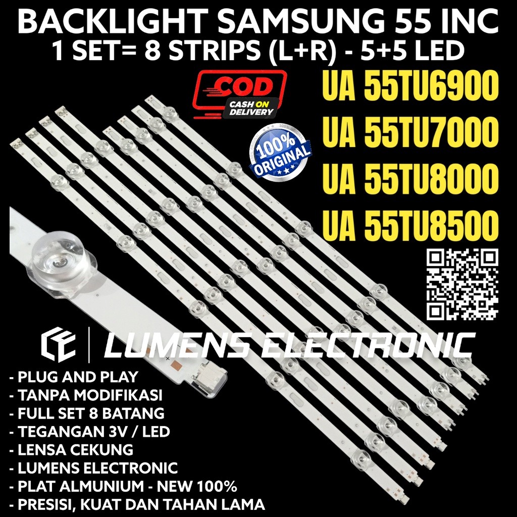 BACKLIGHT TV LED SAMSUNG 55 INC UA 55TU6900 55TU7000 55TU8000 55TU8500 LAMPU BL 55TU 55TU6900K