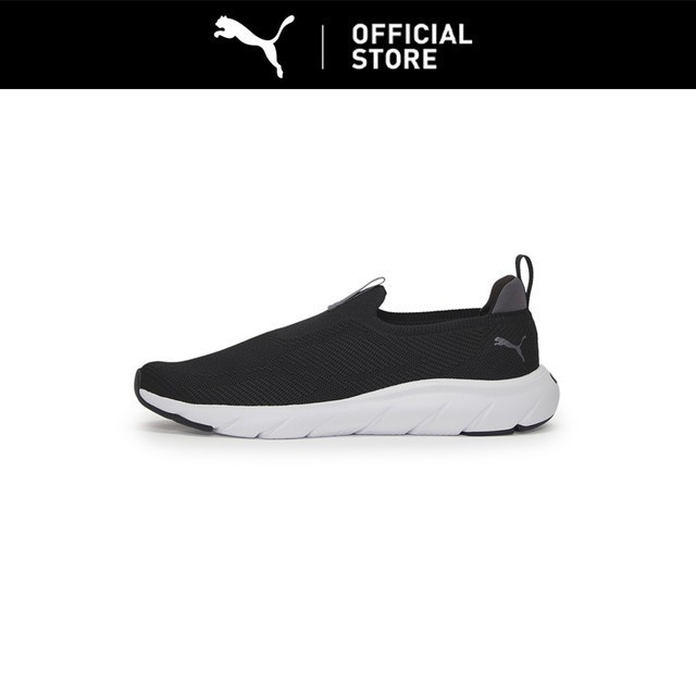 PUMA Softride Flex Knit Men's Slip-On Shoes Black-White