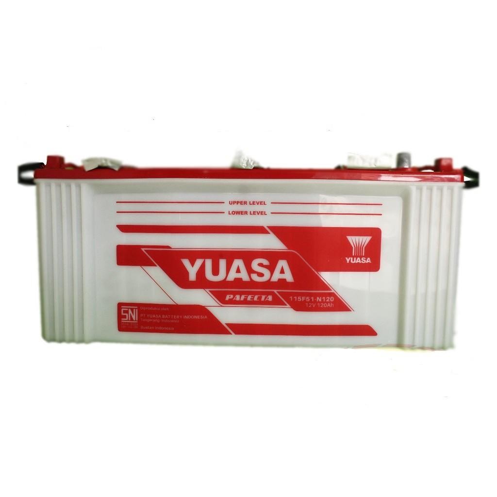 Aki Basah Mobil Merk Yuasa 115F51 N120 / 120 Ampere (Truck Besar / Bus)