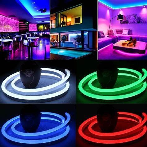 Murah Paket Lampu Neon Fleksibel 20M 25M 30M + SOKETtinggal colok+ tutup ) Neon Box Outdoor ip65 -