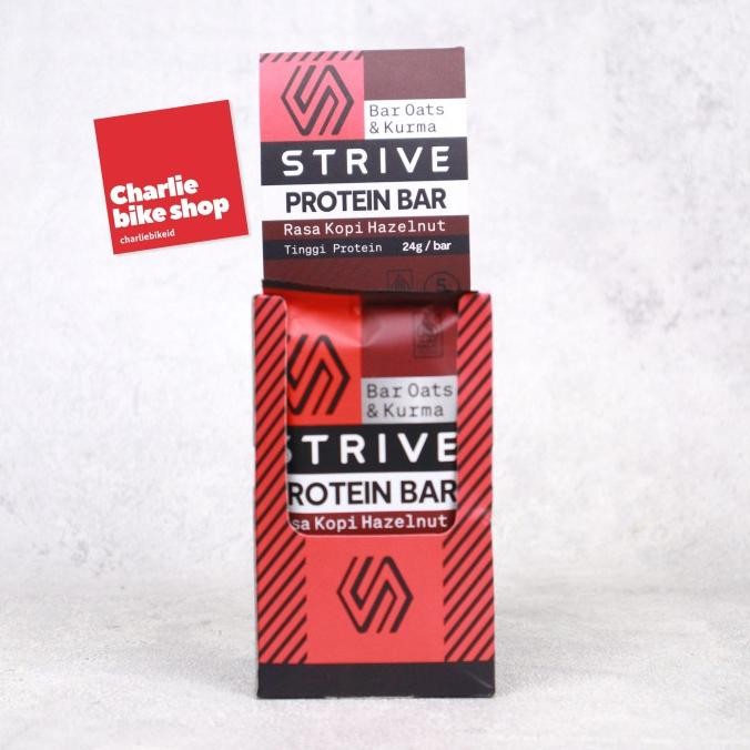 

Baru Strive Protein Bar Oats & Kurma 24G Rasa Kopi Hazelnut