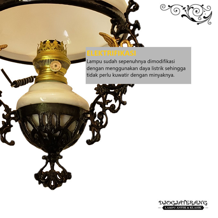 Murah MOTIF KIJANG - Lampu Gantung Listrik Antik Klasik Jawa Betawi ( R-28 ) Non COD
