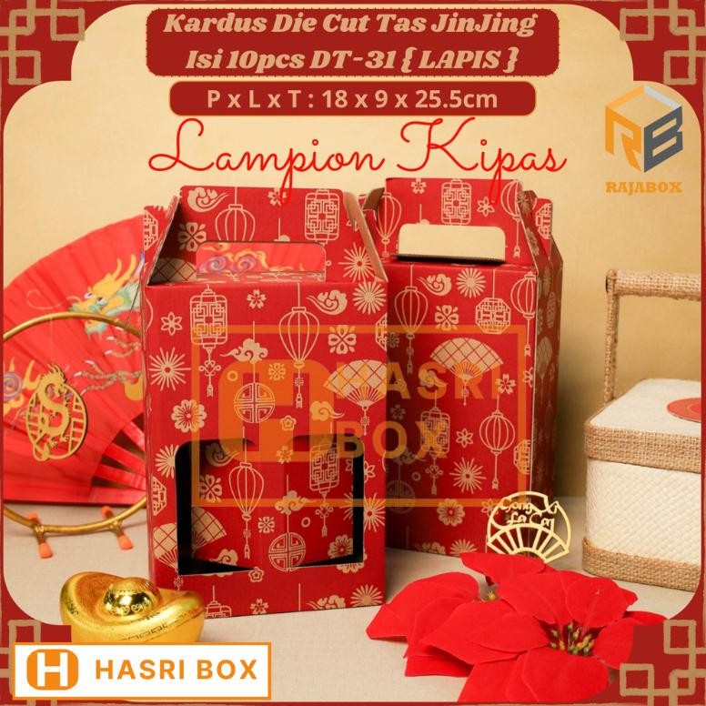 

BR - ( 10 pcs ) Box Kardus Jinjing Botol Kale 1 Liter Isi 2 Imlek Dus Packaging Hampers Parcel Chinese New Year Dus Toples Jar TERLARIS