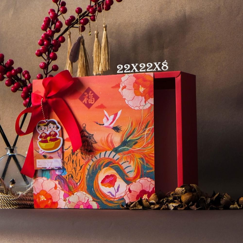 

BR - MIN ORDER 5PCS // BOX PREMIUM / KOTAK KUE CNY / IMLEK DESAIN NAGA ISI 5 PCS TERLARIS