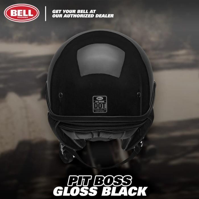 HELM BELL PIT BOSS GLOSS BLACK OPEN FACE CRUISER