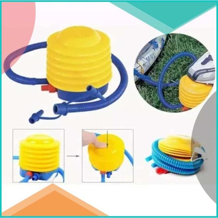 Pompa Angin Injak Kuning Manual Kolam Renang Pelampung Balon 07D35Z4 s