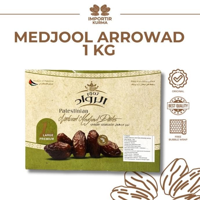 

Baru Kurma Al Rowad Medjool Palestine Jumbo Kemasan 1Kg Premium Original